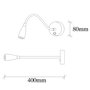Opviq Reading - 3246 Lámpara de pared negra con altura ajustable